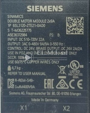 SIEMENS 6SL3120-2TE21-0AD0 - immagine 5
